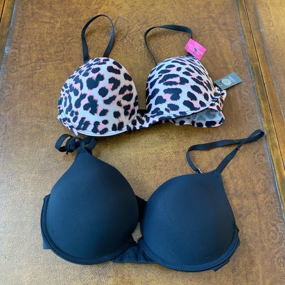 Vince Camuto 2 pack bra bundle animal print 34C